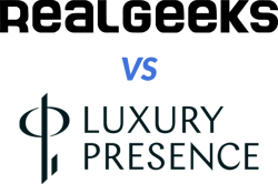 Real Geeks vs Lux Presence Logos Stacked Dark Real Geeks vs Lux Presence Logos Stacked Dark