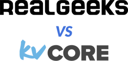 Real Geeks vs kvCORE Logos Stacked Dark