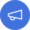 Megaphone Icon Round