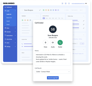Real Geeks Dialer Oct 25 Release