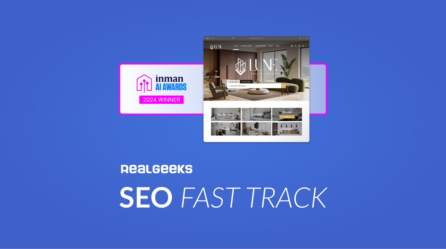 Real Geeks SEO Fast Track Card Graphic