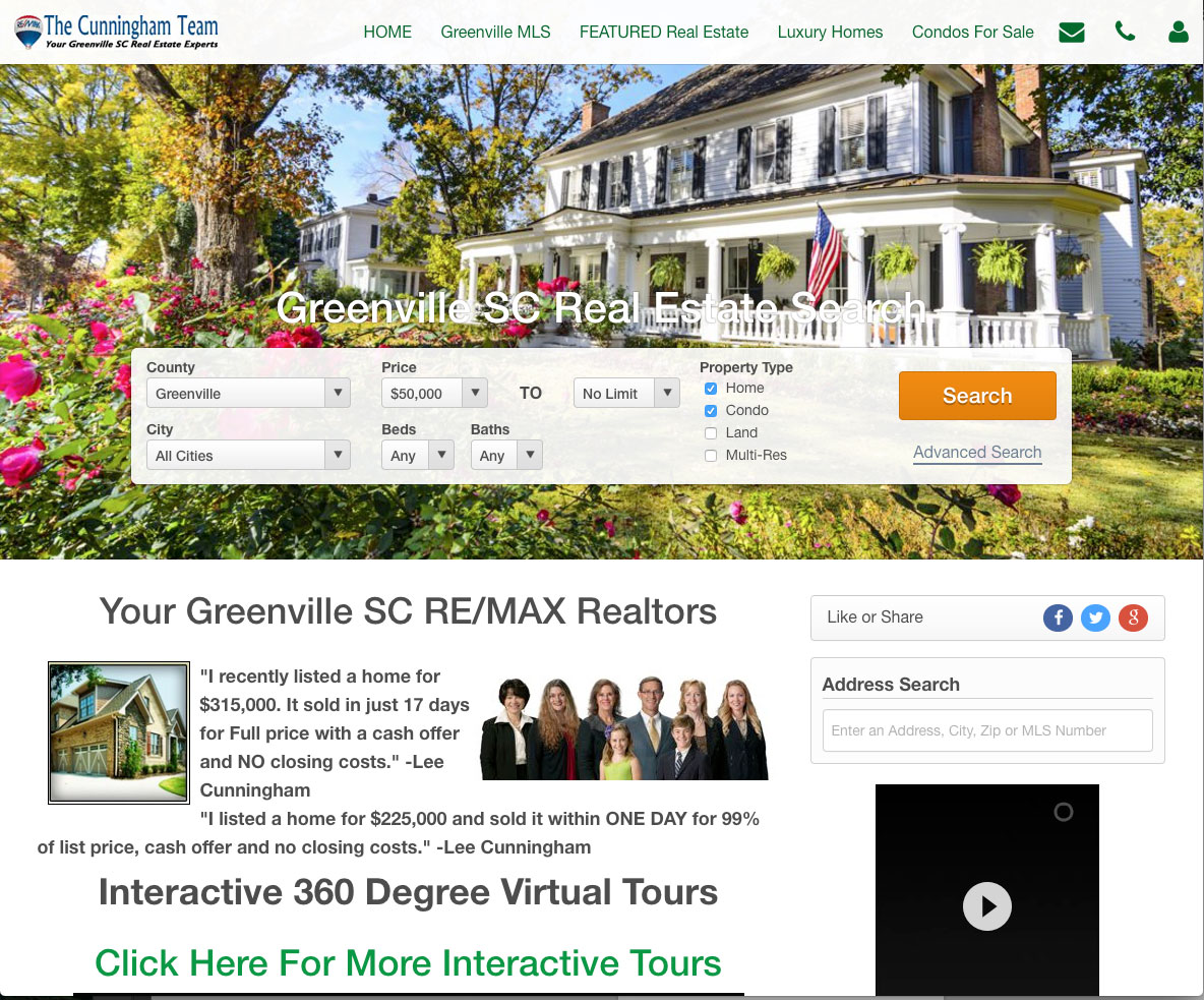 Real Geeks Reviews: Lee Cunningham - RE/MAX Realty Professionals / Greenville, SC