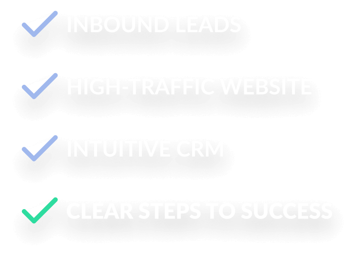 Home Page Mobile CRM Checkmarks White