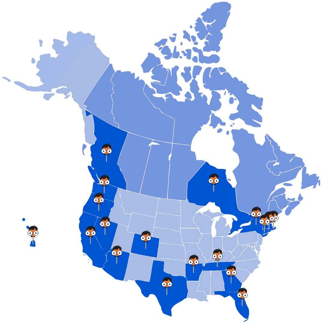 Real Geeks Remote Employee Map
