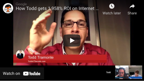 How Todd gets 1,958% ROI on Internet Leads