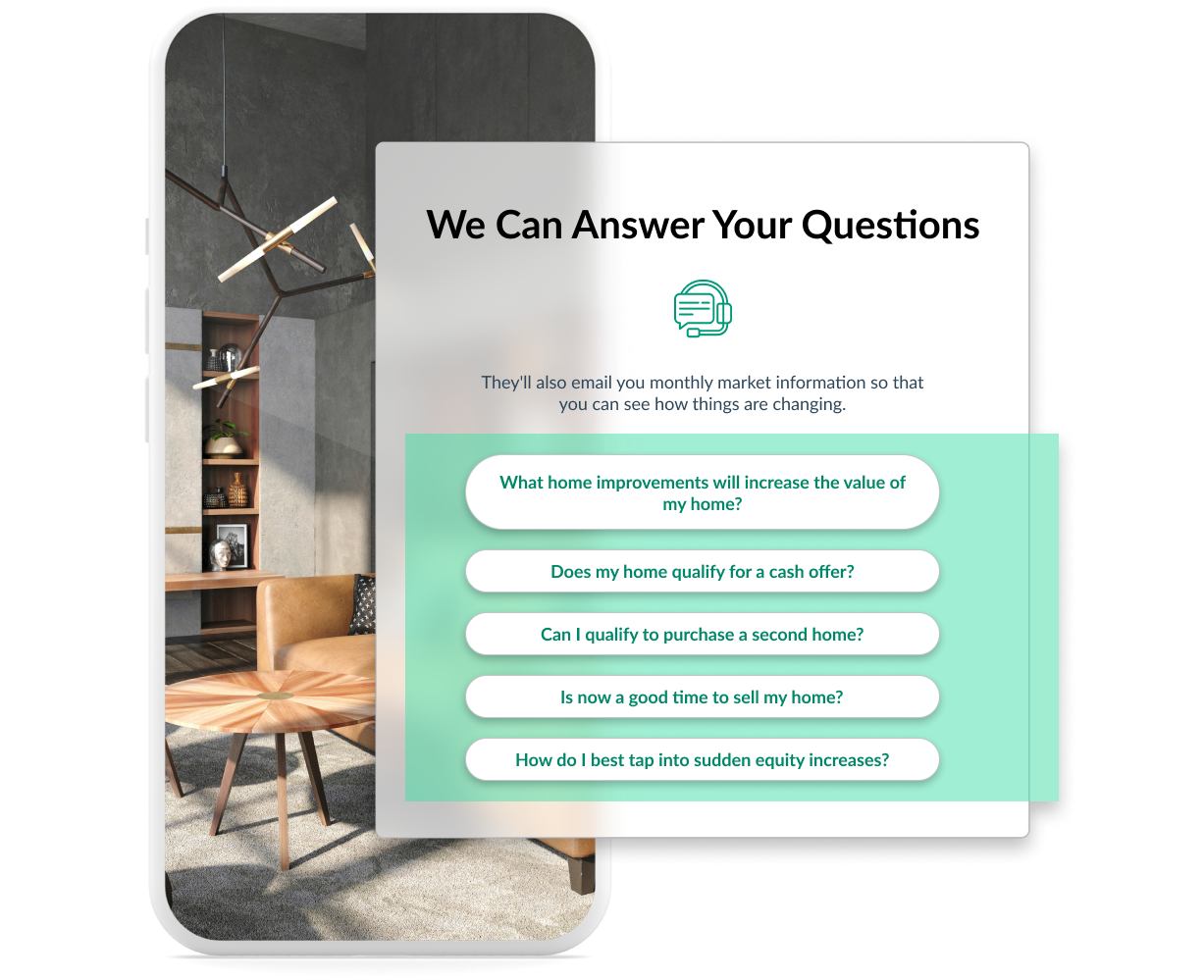 We Can Answer Your Questions EstateIQ Graphic