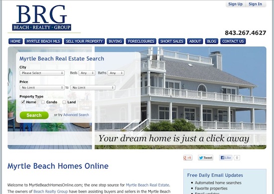 Wordpress VS Real Geeks Real Estate Websites by Myrtle Beach Broker